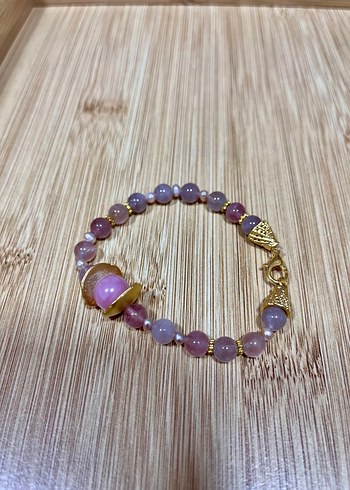 Pembe kuartz bileklik - Görsel 4