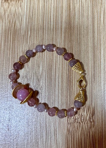 Pembe kuartz bileklik - Görsel 5