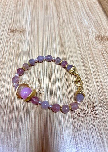 Pembe kuartz bileklik - Görsel 12