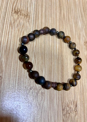 Mat ve parlak kaplan gözü erkek bileklik - Görsel 14