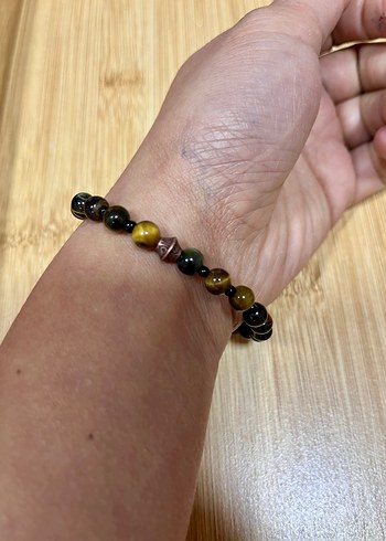 Mat ve parlak kaplan gözü erkek bileklik - Görsel 10