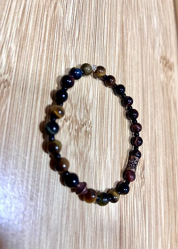 Mat ve parlak kaplan gözü erkek bileklik - Görsel 5