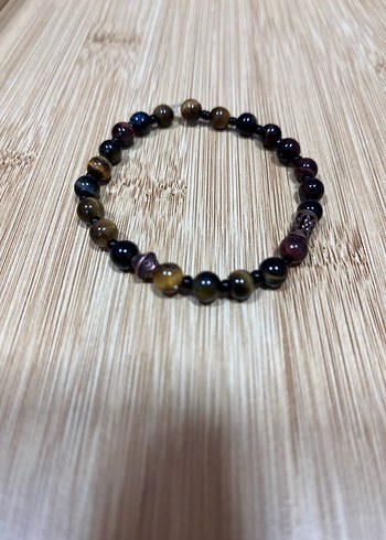 Mat ve parlak kaplan gözü erkek bileklik - Görsel 2