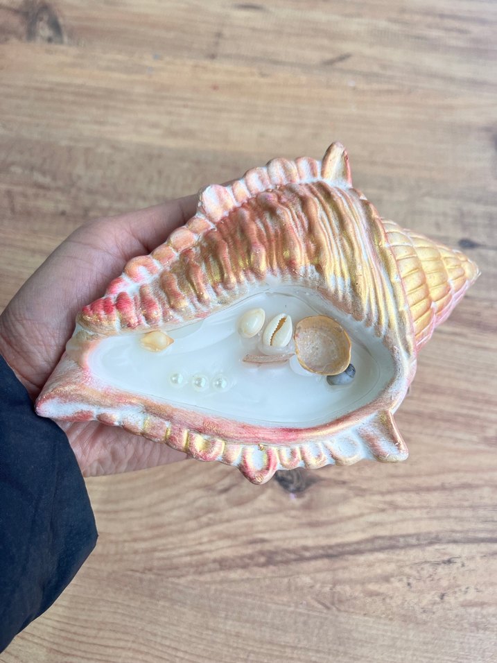 Deniz kabuğu şeklinde mum - Görsel 4