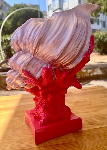 Kırmızı Mercan Figürlü Dekoratif Biblo - Görsel 4