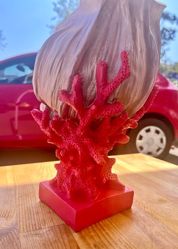 Kırmızı Mercan Figürlü Dekoratif Biblo - Görsel 2