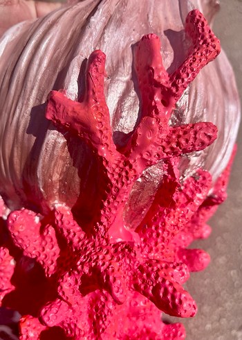 Kırmızı Mercan Figürlü Dekoratif Biblo - Görsel 3