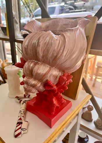 Kırmızı Mercan Figürlü Dekoratif Biblo - Görsel 9