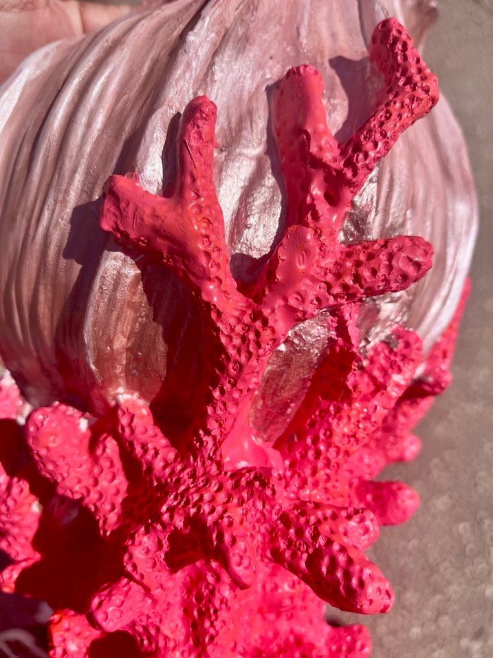 Kırmızı Mercan Figürlü Dekoratif Biblo - Görsel 3