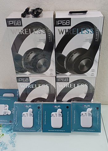 Beyaz Kablosuz P68 Kulaklık  Bluetooth lu - Görsel 2