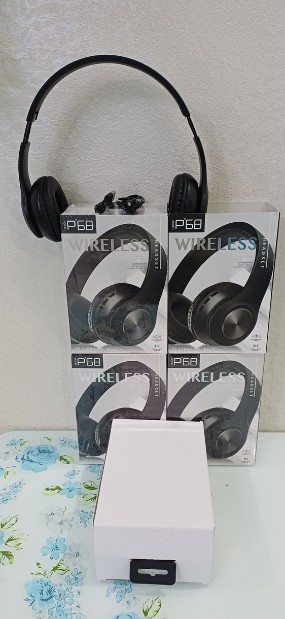 Beyaz Kablosuz P68 Kulaklık  Bluetooth lu - Görsel 4