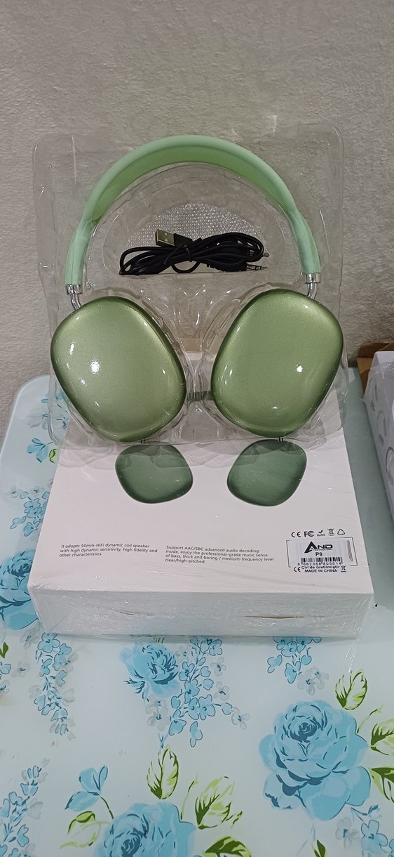 Hafif Haki Renkli Kablosuz Bluetooth lu kulaklık - Görsel 3