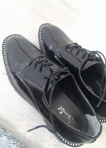 Siyah Rugan Yüksek Topuklu Gotik Kadın Ayakkabı - Görsel 2