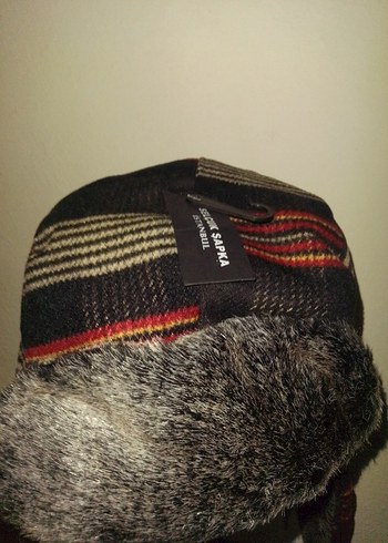 çizgi desenli uşanka - Görsel 3