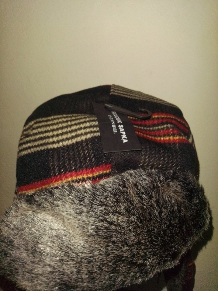 çizgi desenli uşanka - Görsel 3