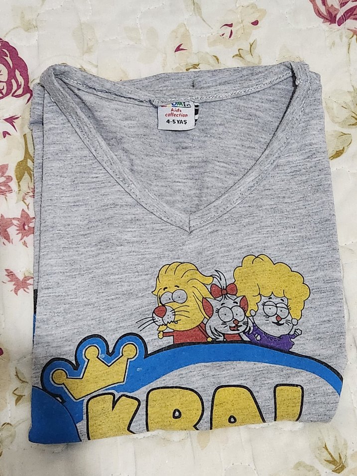 Gri Kral Şakir Baskılı Çocuk Tişörtü - Görsel 2