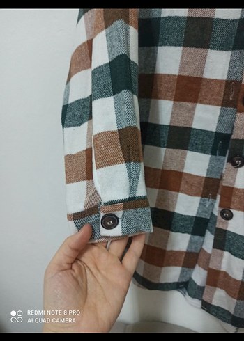 Düğmeli Kadın oduncu Gömlek - Görsel 3