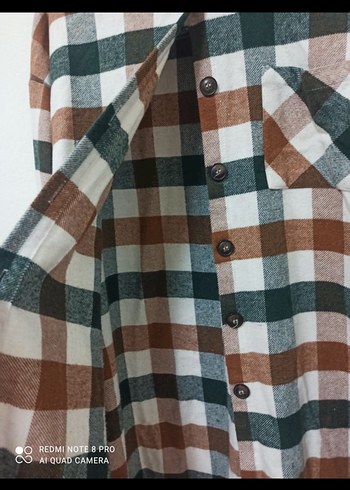 Düğmeli Kadın oduncu Gömlek - Görsel 2