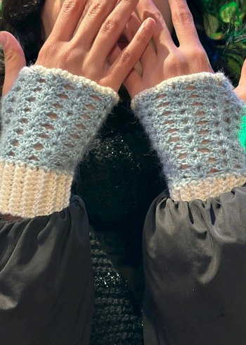 Turkuaz Parmaksız Eldiven - Görsel 2