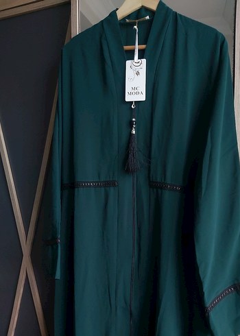 Zümrüt Yeşili Abaya Ferace - Görsel 6