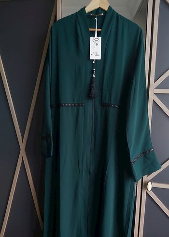 Zümrüt Yeşili Abaya Ferace - Görsel 4