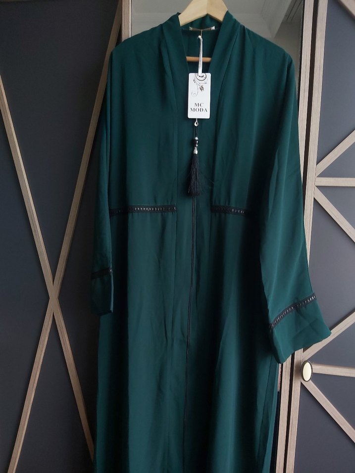 Zümrüt Yeşili Abaya Ferace - Görsel 4