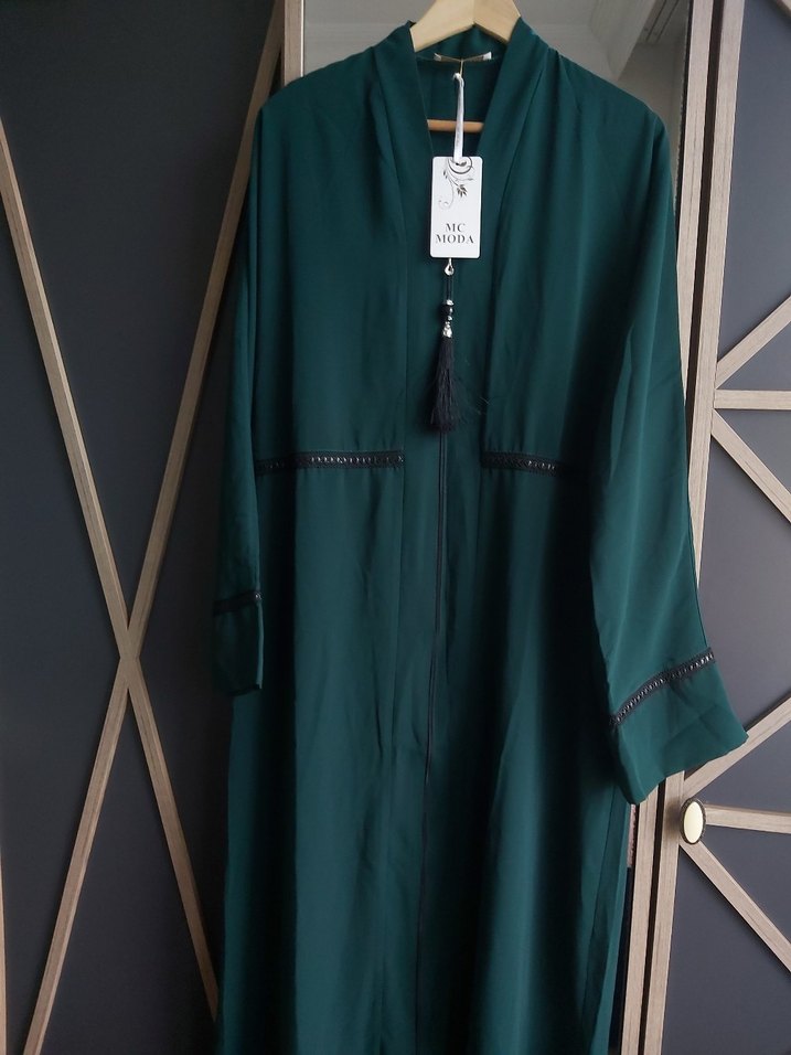 Zümrüt Yeşili Abaya Ferace - Görsel 3