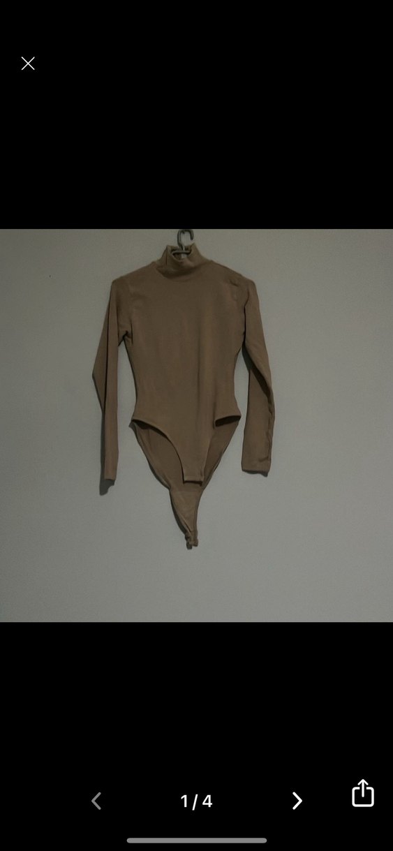 Bej Uzun Kollu Düz Kadın Bluz - Görsel 3