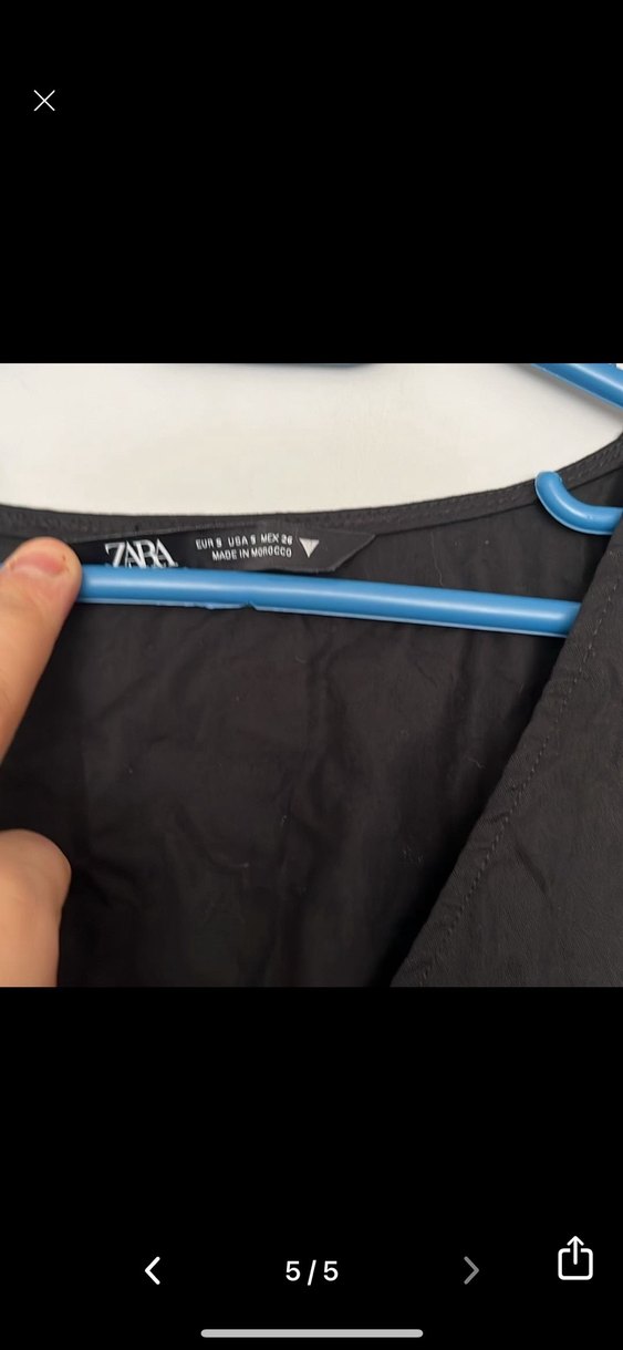 Siyah V Yakalı Midi Keten Elbise - Görsel 4