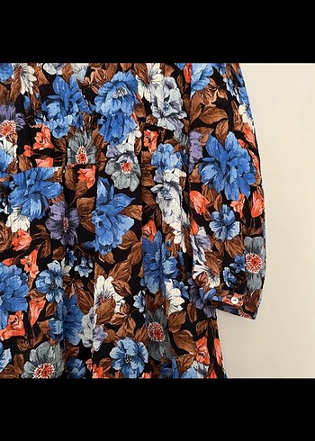 Çiçek Desenli zara elbise - Görsel 4