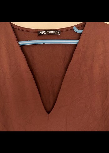 V Yaka Uzun Kollu Kadın Bluz - Görsel 3