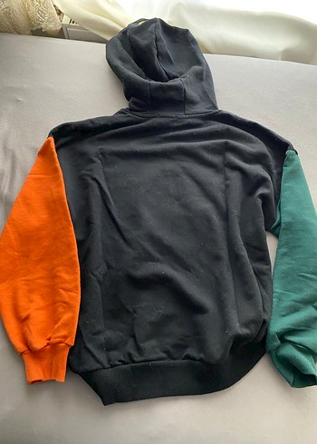 Renkli Baskılı Kapüşonlu Sweatshirt - Görsel 2