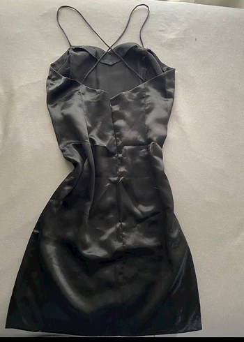 Saten  Askılı Gotik Abiye Elbise - Görsel 2