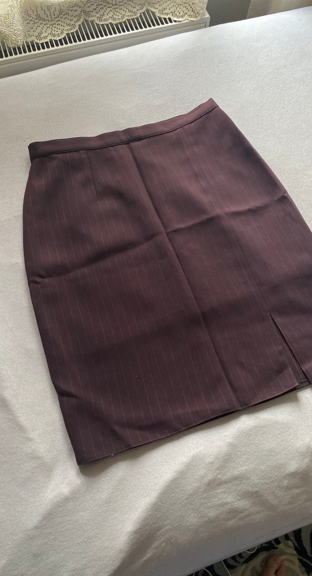 Bordo Midi Kalem Etek - Görsel 3