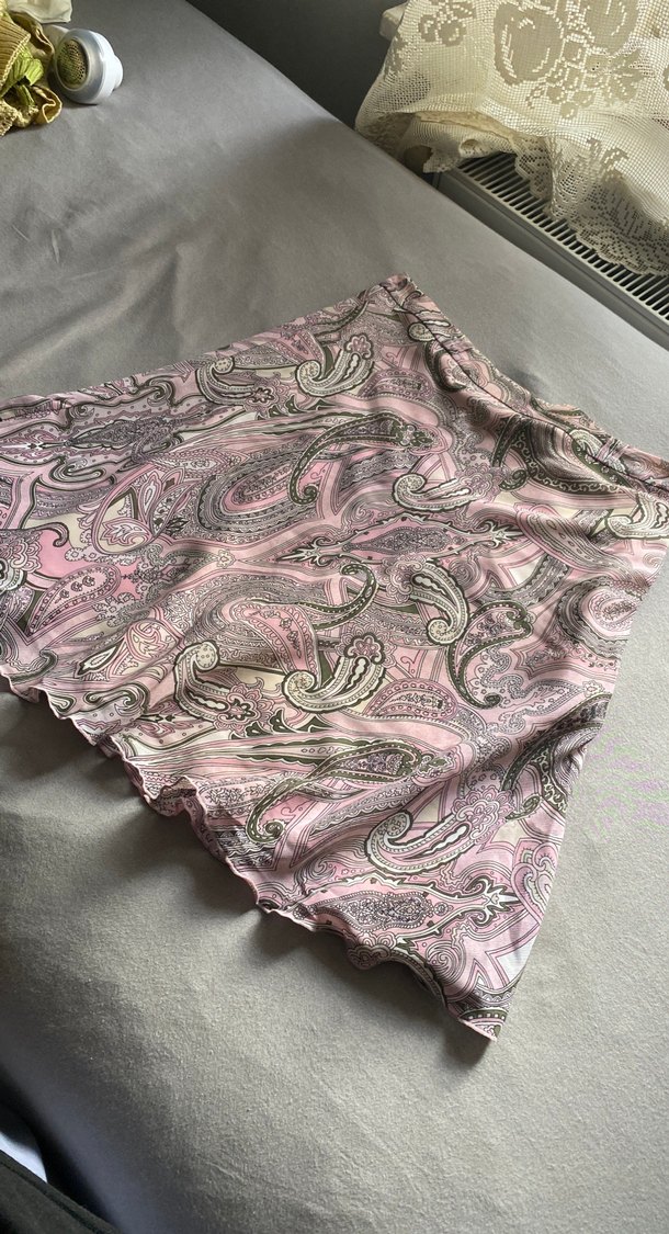 Pembe Bohem Renkli Midi Mini Etek - Görsel 2