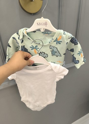 Uzun Kollu Pamuklu Bebek Body - Görsel 5