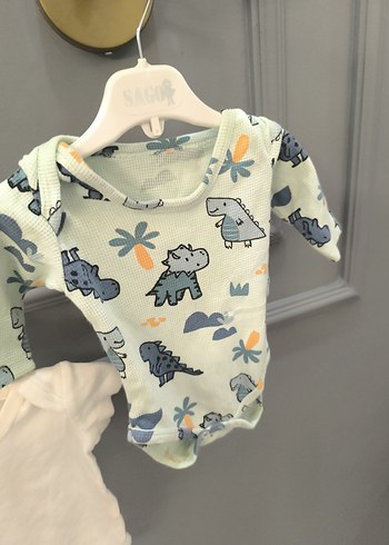 Uzun Kollu Pamuklu Bebek Body - Görsel 2