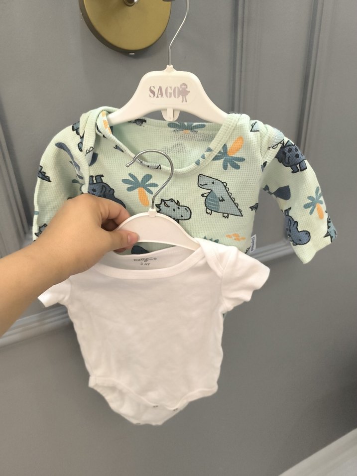 Uzun Kollu Pamuklu Bebek Body - Görsel 5