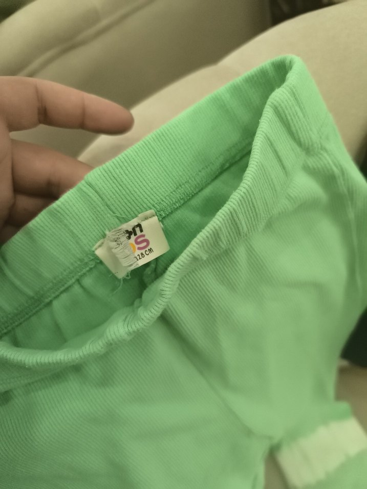 Yeşil Batik Desenli Salaş Kadın Pantolon - Görsel 3