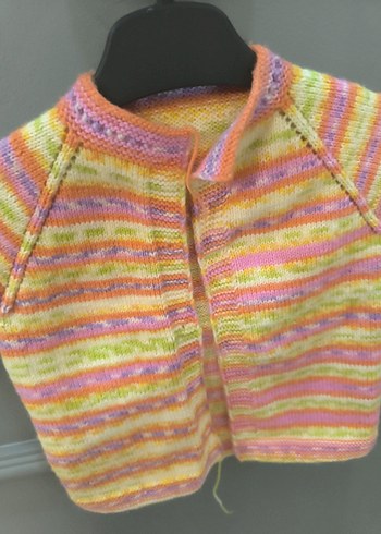 Kız Çocuk Renkli Triko Kolsuz Hırka el yapımı yen - Görsel 5