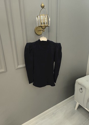 Siyah Yünlü Yarım Balıkçı Yaka Kadın Kazak - Görsel 6