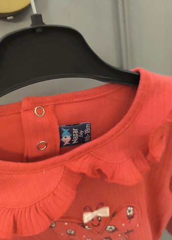 Kız Çocuk Pembe Uzun Kollu Fırfırlı Sweatshirt - Görsel 6