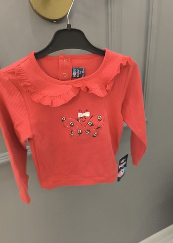 Kız Çocuk Pembe Uzun Kollu Fırfırlı Sweatshirt - Görsel 4