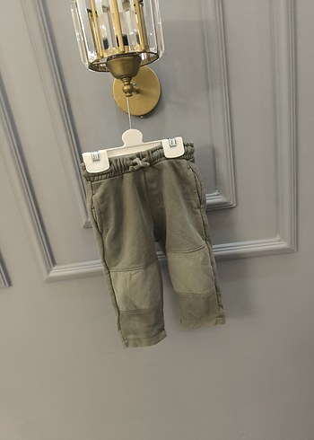 Erkek Çocuk Haki Süet Kemerli Bol Pantolon - Görsel 4