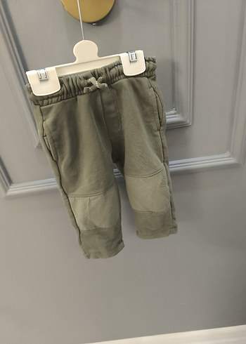 Erkek Çocuk Haki Süet Kemerli Bol Pantolon - Görsel 5