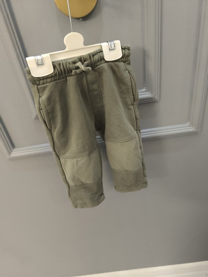 Erkek Çocuk Haki Süet Kemerli Bol Pantolon - Görsel 5