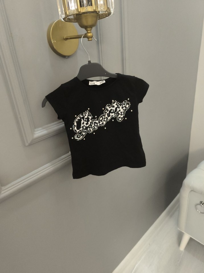 Siyah Kız Çocuk Tişörtü - Görsel 4