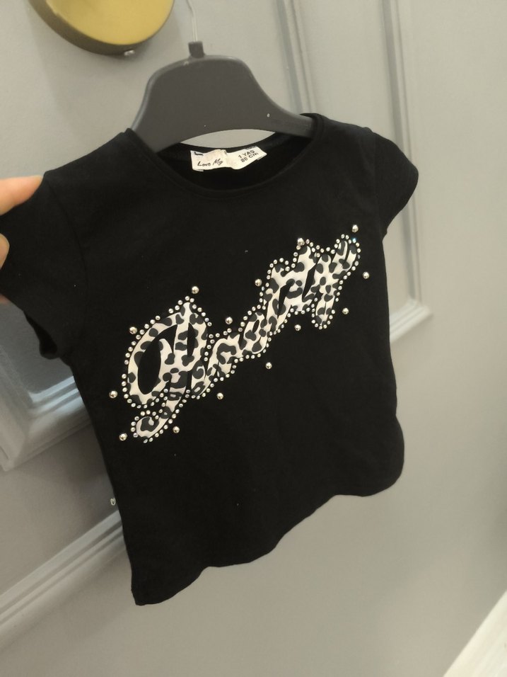 Siyah Kız Çocuk Tişörtü - Görsel 5