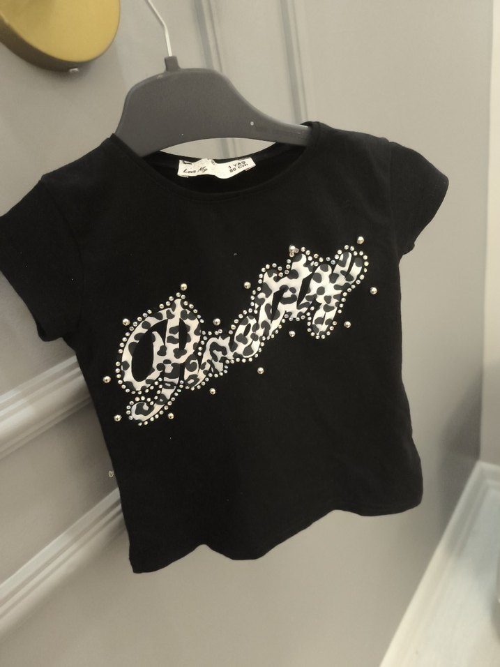 Siyah Kız Çocuk Tişörtü - Görsel 3