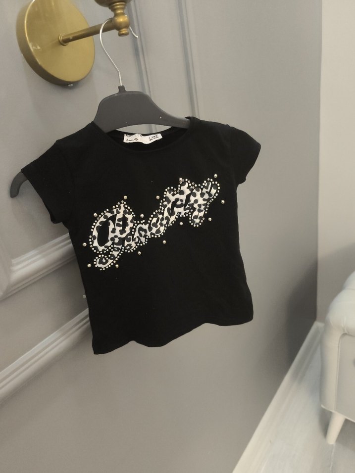 Siyah Kız Çocuk Tişörtü - Görsel 2